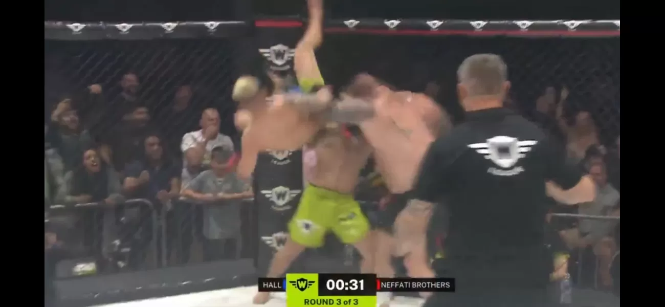 Eddie Hall triumphs in MMA fight with impressive powerbomb and knockout victory.