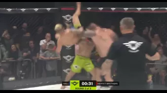 Eddie Hall triumphs in MMA fight with impressive powerbomb and knockout victory.