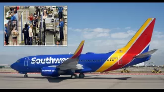 A plane had to land unexpectedly due to a blown tire while taking off.