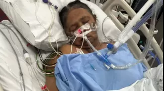 Grandmother in Melbourne hospital fighting flesh-eating ulcer.