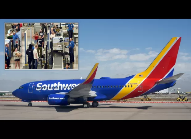 A plane had to land unexpectedly due to a blown tire while taking off.