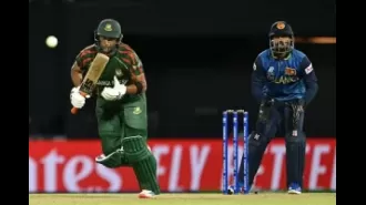 Bangladesh defeats Sri Lanka by 2 wickets in T20 World Cup.