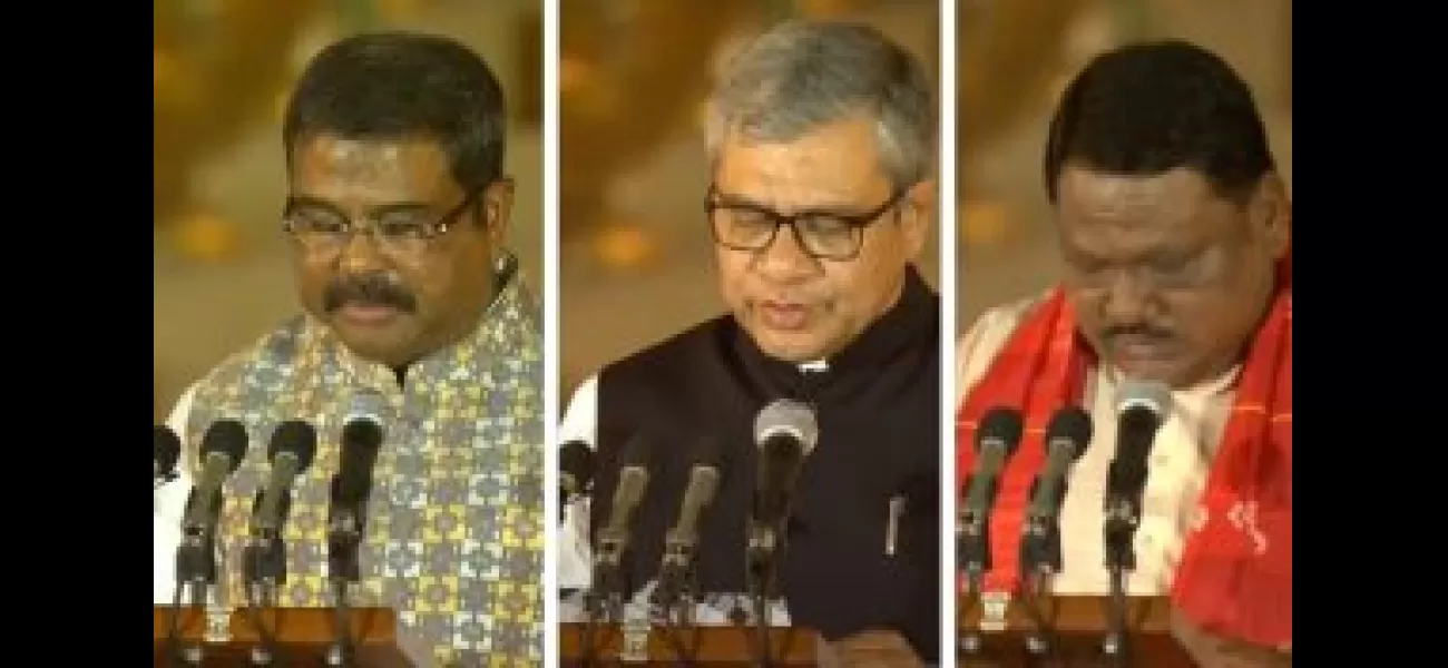 Pradhan, Oram, and Vaishnaw sworn in as Cabinet ministers in Modi's third term.