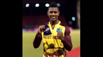West Indies secure a commanding victory over Uganda thanks to Hosein's five-wicket haul in the T20 World Cup.