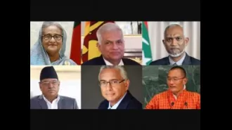 7 leaders from neighboring countries and the Indian Ocean region attend Modi's swearing-in ceremony.