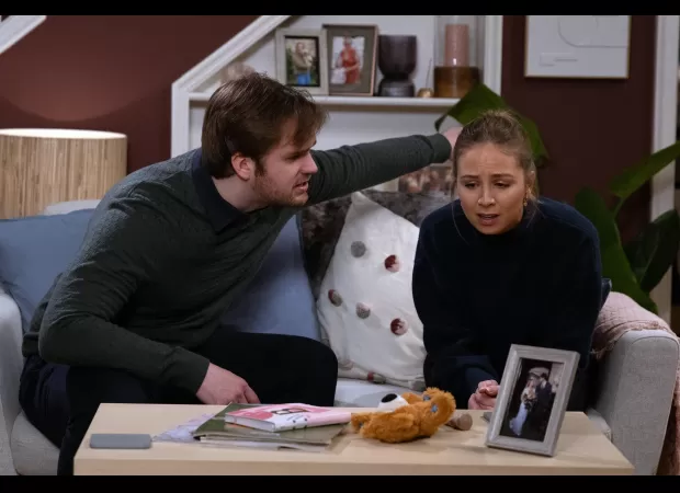 Belle Dingle, who is pregnant, is in danger after being trapped by Tom King on Emmerdale.