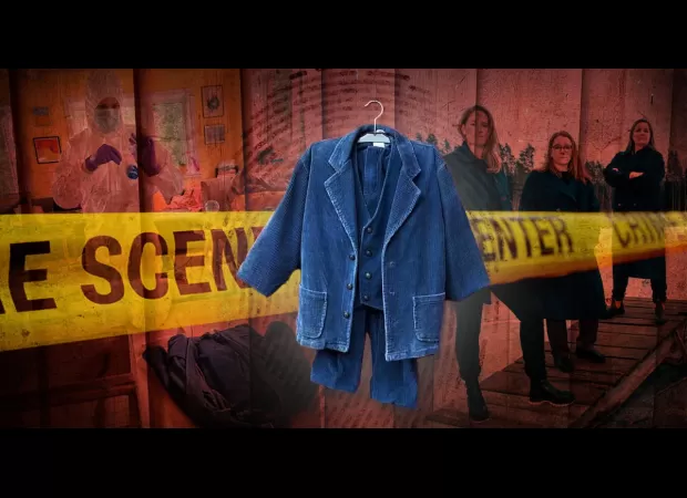 Why did a stranger leave a child's suit, goggles, and tights outside a house?