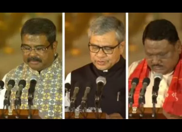 Pradhan, Oram, and Vaishnaw sworn in as Cabinet ministers in Modi's third term.