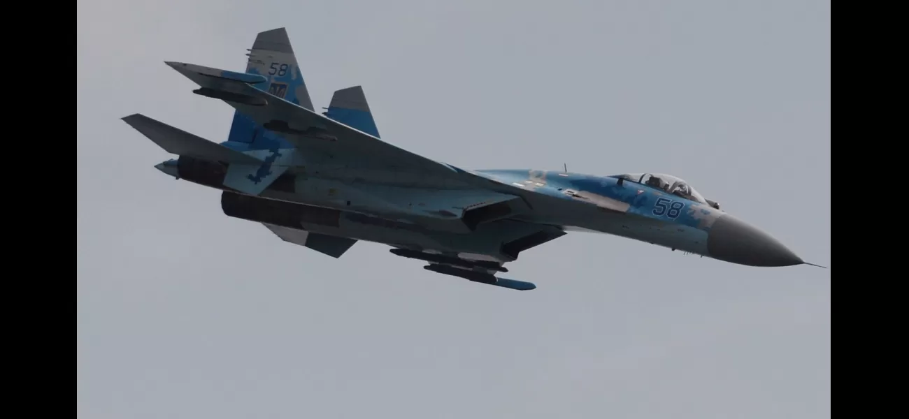 Ukrainian warplane successfully targets and hits Russian forces, striking at Putin's command in a direct hit.