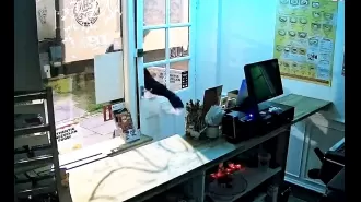 A burglar's clever hiding place in a restaurant didn't fool the police.