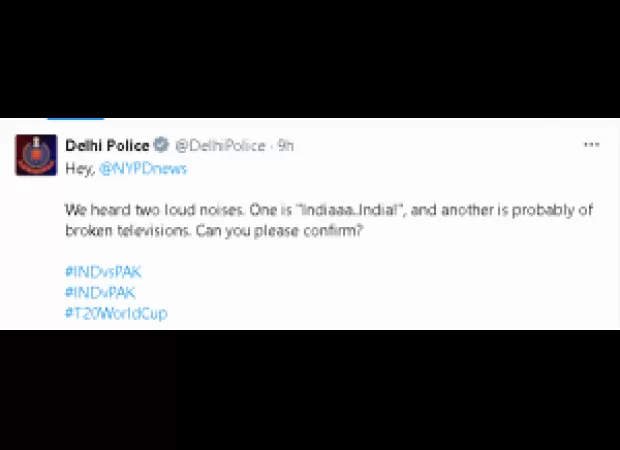 India outplays Pakistan in T20 WC, Delhi Police's clever social media post gains popularity.