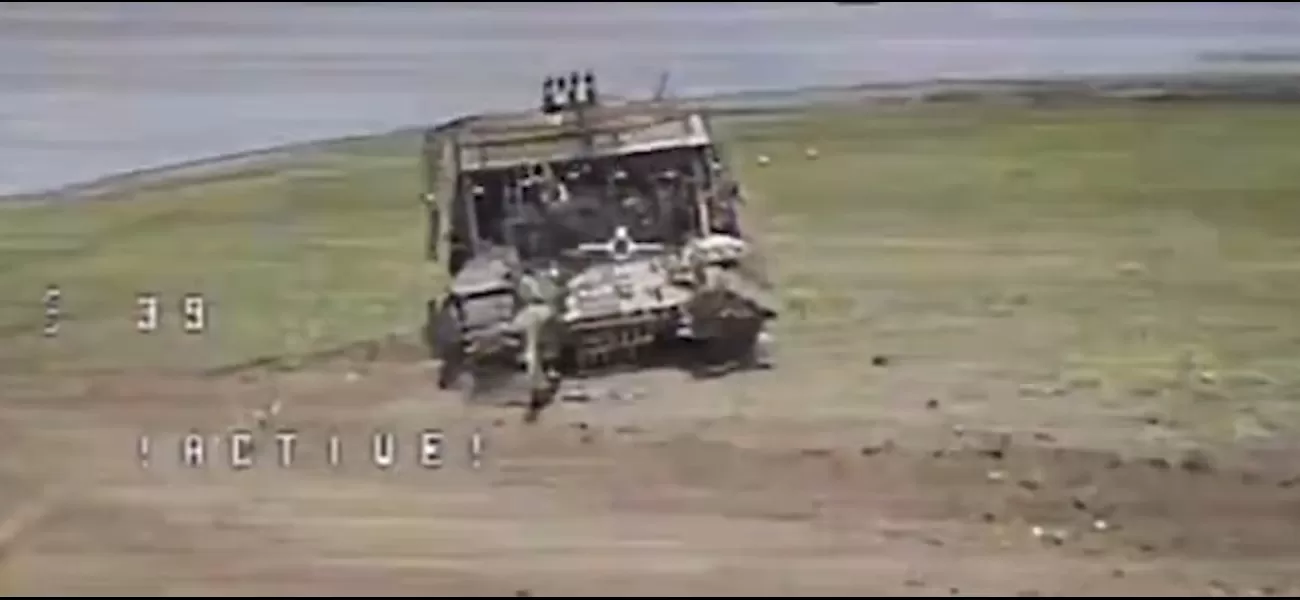 A drone that is inexpensive and highly effective has destroyed a Russian tank.