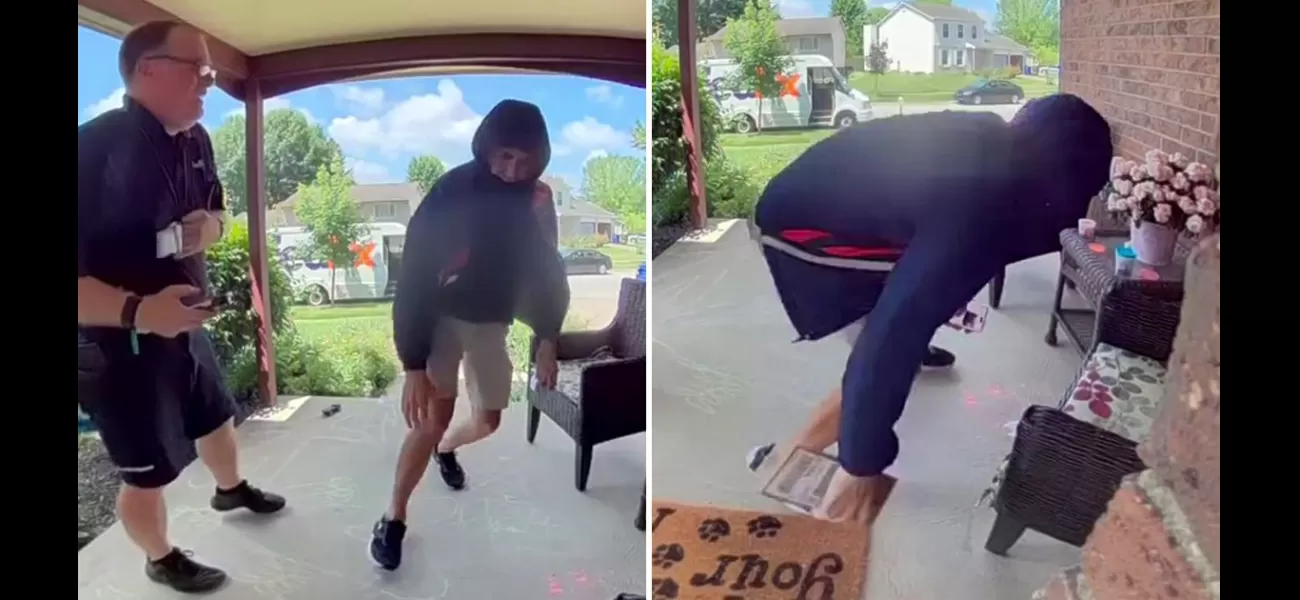 Package taken from doorstep moments after delivery by driver.