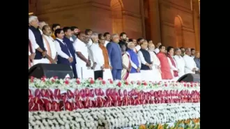 Modi government's third term starts with Cabinet meeting; top ministers Amit Shah, Nitin Gadkari, and Rajnath Singh remain in key roles.