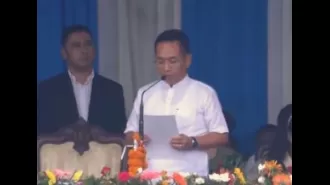 Prem Singh Tamang takes oath as Chief Minister of Sikkim.