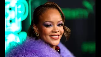Rihanna shows off her natural hair while promoting Fenty Hair.