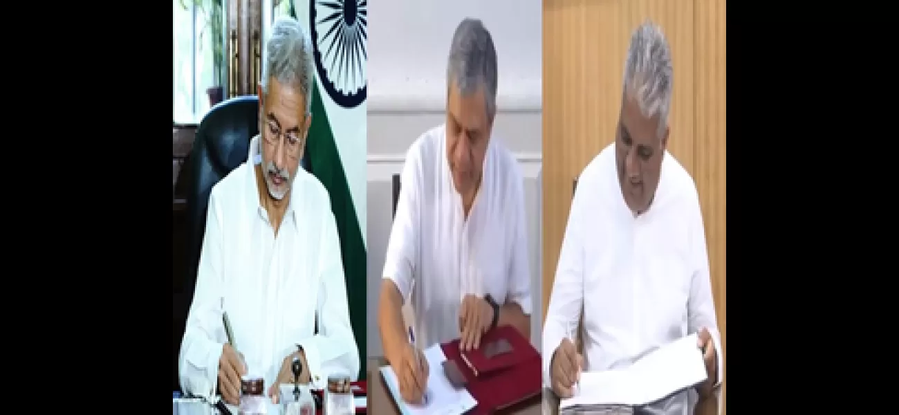 New ministers S Jaishankar, Ashwini Vaishnaw, and Bhupender Yadav assume their duties in their respective ministries.
