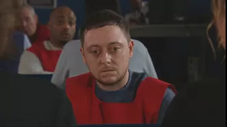 Matty, who is in jail, is afraid that his transgender status will be revealed on the show Emmerdale, and other prisoners have made a threatening promise.