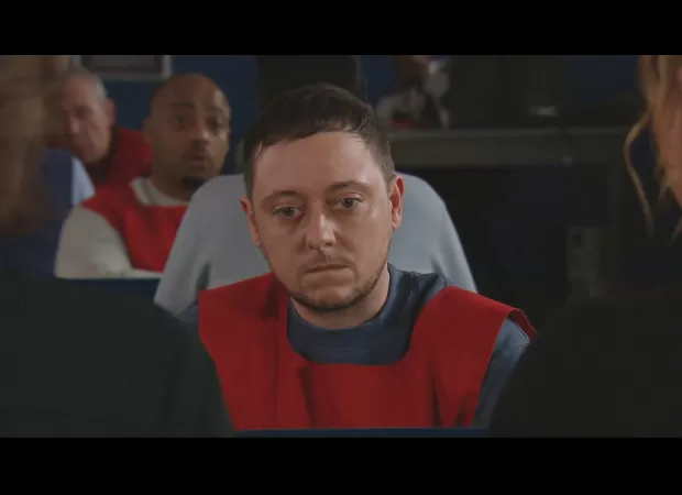 Matty, who is in jail, is afraid that his transgender status will be revealed on the show Emmerdale, and other prisoners have made a threatening promise.