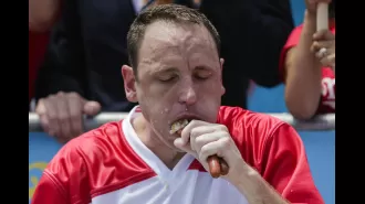 Joey Chestnut had to withdraw from a hot dog eating contest due to a sponsorship conflict with a vegan company.