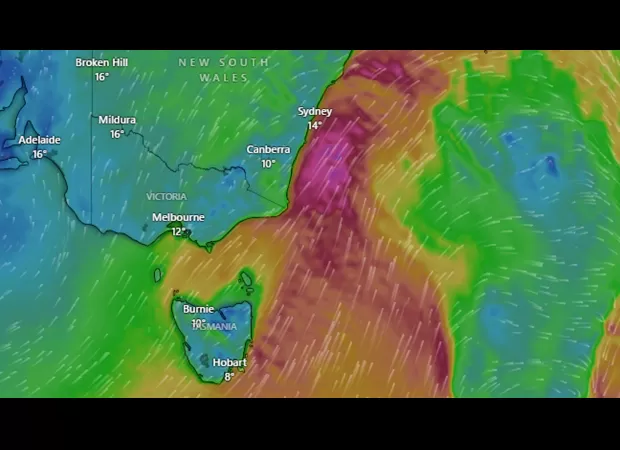 South-eastern US states will experience strong winds and heavy rainfall causing potential damage.