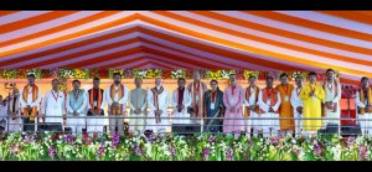 PM Modi and other officials present at ceremony for the inauguration of new BJP-led government in Odisha.