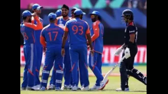 India's Arshdeep takes career-high 4 wickets for 9 runs, limiting USA to 110/8.