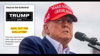 Trump uses violent language to attack his opponents.