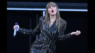 Taylor Swift appears to have used her outfit to wipe her nose while performing in the cold during her Eras tour.
