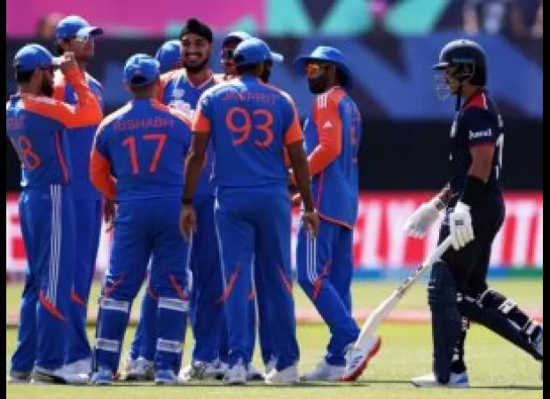 India's Arshdeep takes career-high 4 wickets for 9 runs, limiting USA to 110/8.