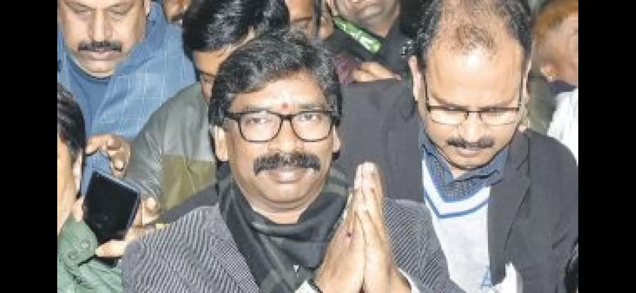 ED arrests Hemant Soren in money laundering case.