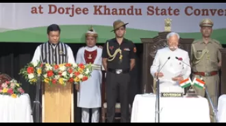 Pema Khandu sworn in as Arunachal's CM for third consecutive term.