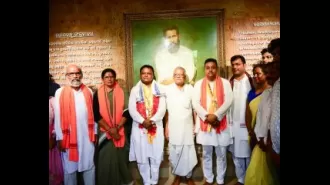 Odisha CM Majhi visits Suando village after opening all four gates of Puri Jagannath temple for the first time.
