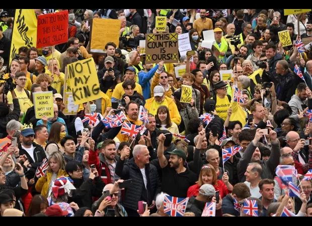 London police receive backlash for attempting to prevent Trooping the Colour demonstration.