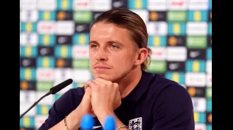 Chelsea's Conor Gallagher reacts to Aston Villa's offer to acquire him as a midfielder.