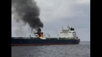 Houthi rebels allegedly fired missiles at a ship in the Gulf of Aden, causing a fire.