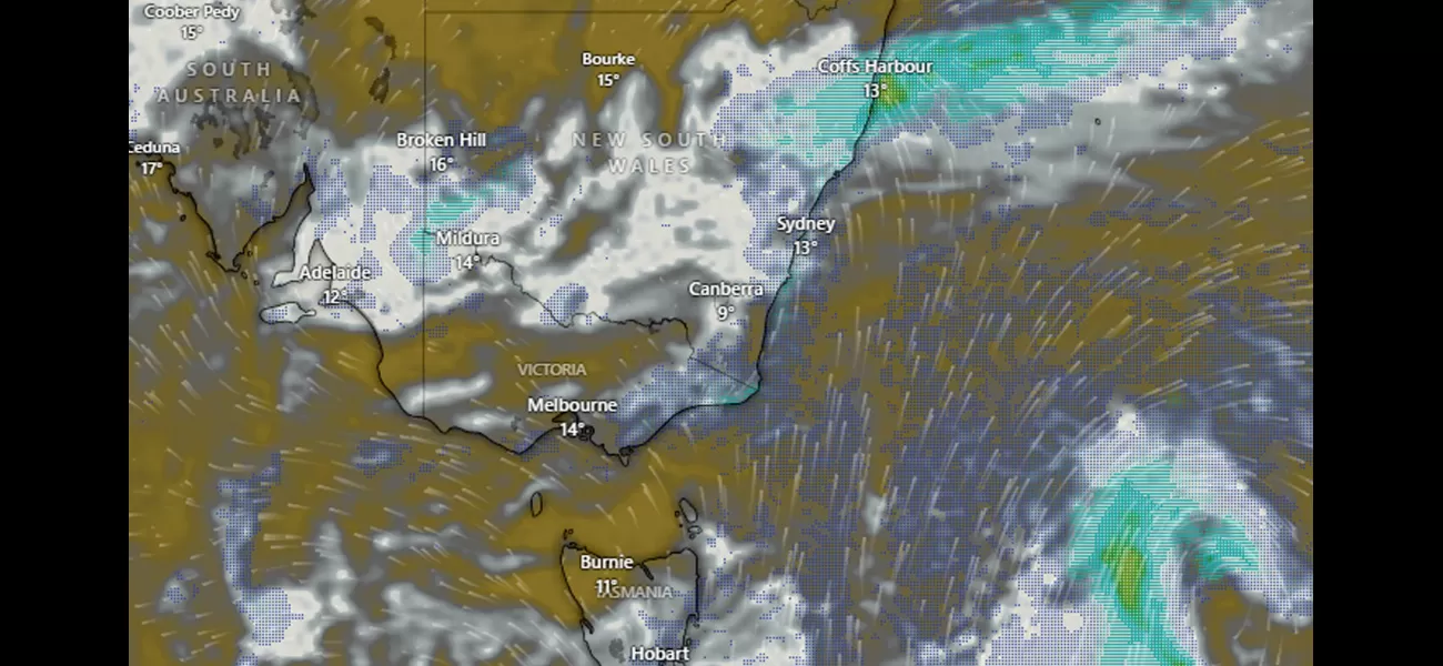 Australia's south-east experiencing sudden drop in temperature.