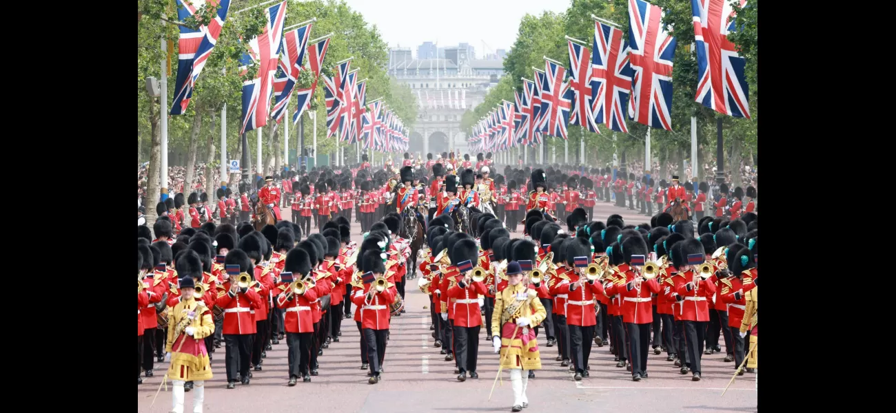 Map of Trooping the Colour: Optimal viewing locations for King's birthday parade.