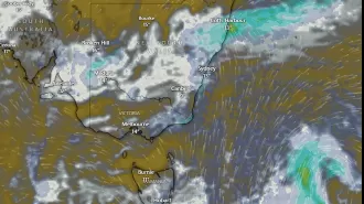 Australia's south-east experiencing sudden drop in temperature.