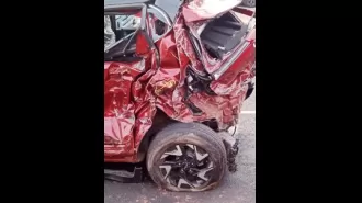 Five people were hurt in a series of accidents that occurred at Palasuni.