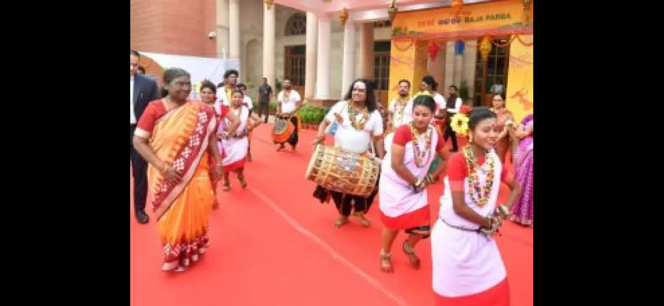 President Murmu joins in 'Raja Parba' festivities at Rashtrapati Bhavan.