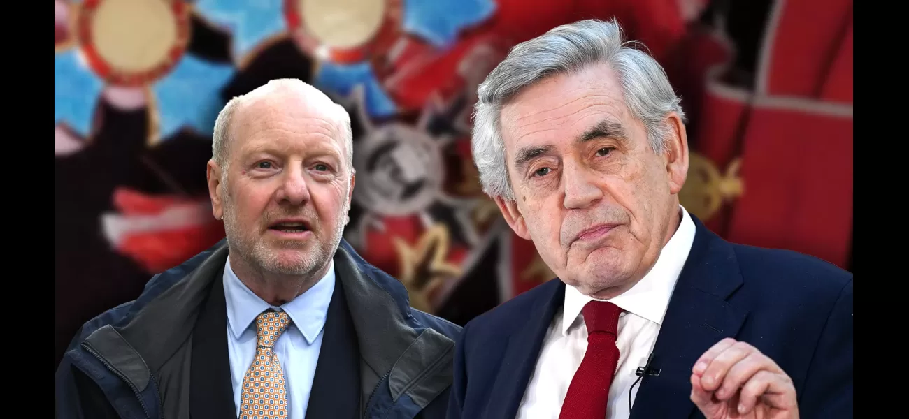 Alan Bates becomes a sir and Gordon Brown is awarded a gong in the King's Birthday Honours.
