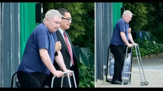 Eamonn Holmes still uses a walking frame, less than a month after his split from Ruth Langsford.