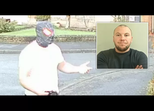 A troublesome neighbor terrified old homeowners by wearing a Spiderman mask.