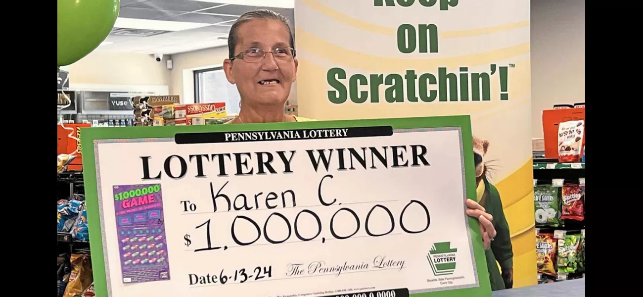 Wife's husband passed away, but she won the lottery and no longer has financial concerns.