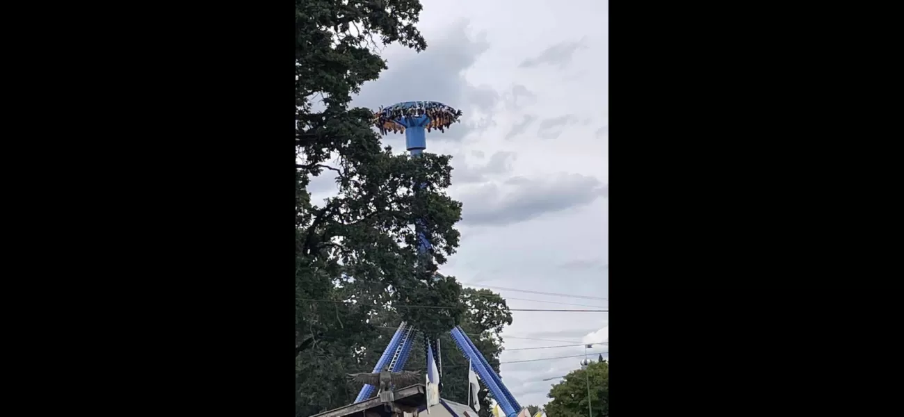 Rescue team saves 30 individuals stuck upside down on a US amusement park ride.