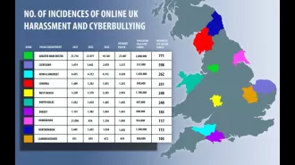 A map shows the city that has the most online trolling activity in the UK.