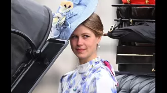 Louise Windsor wears a summer dress again for Trooping the Colour in grey.