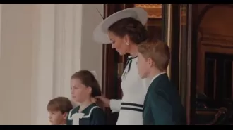 Kate and Charlotte share a sweet moment in behind-the-scenes video of Trooping the Colour.
