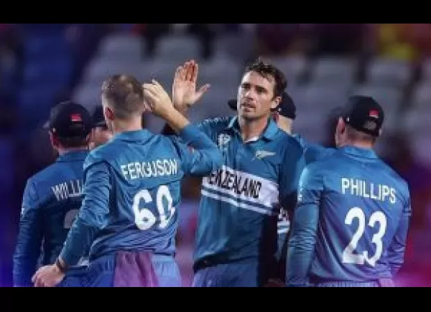 New Zealand dominates Uganda, winning by 9 wickets in their first T20 World Cup match.